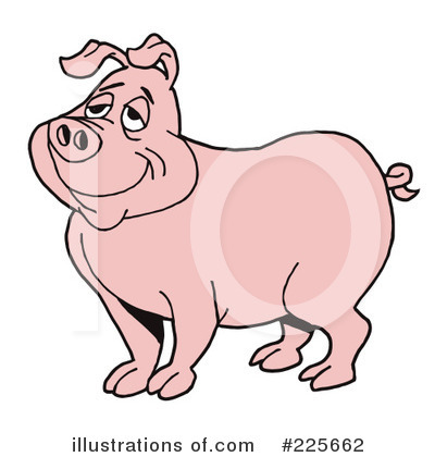 Royalty-Free (RF) Pig Clipart Illustration by LaffToon - Stock Sample #225662