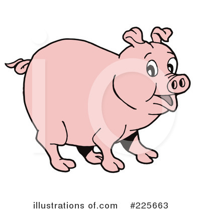 Royalty-Free (RF) Pig Clipart Illustration by LaffToon - Stock Sample #225663