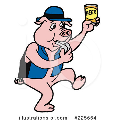 Royalty-Free (RF) Pig Clipart Illustration by LaffToon - Stock Sample #225664