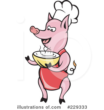 Royalty-Free (RF) Pig Clipart Illustration by patrimonio - Stock Sample #229333