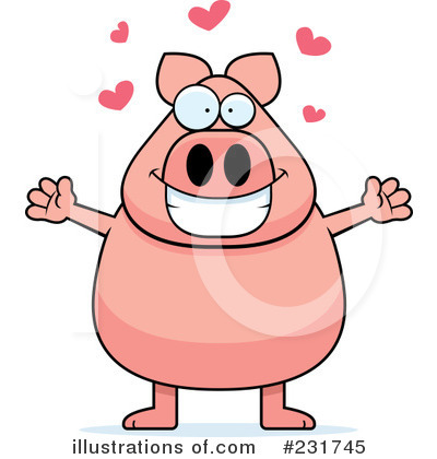 Royalty-Free (RF) Pig Clipart Illustration by Cory Thoman - Stock Sample #231745
