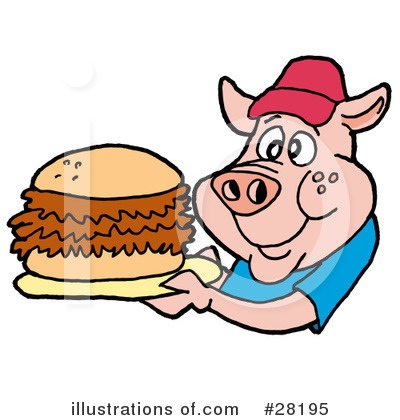 Pork Clipart #28195 by LaffToon