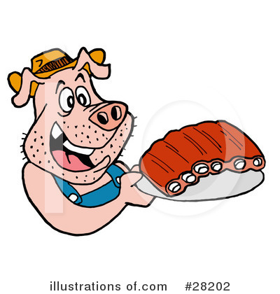 Royalty-Free (RF) Pig Clipart Illustration by LaffToon - Stock Sample #28202