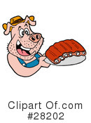 Pig Clipart #28202 by LaffToon