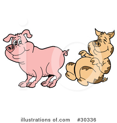 Pig Clipart #30336 by LaffToon