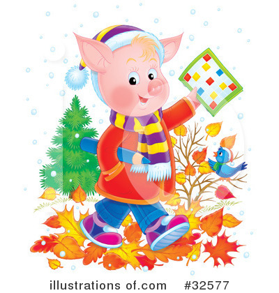 Royalty-Free (RF) Pig Clipart Illustration by Alex Bannykh - Stock Sample #32577