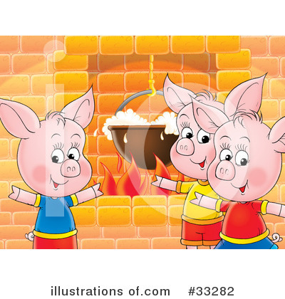 Royalty-Free (RF) Pig Clipart Illustration by Alex Bannykh - Stock Sample #33282