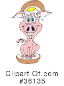 Pig Clipart #36135 by Dennis Holmes Designs