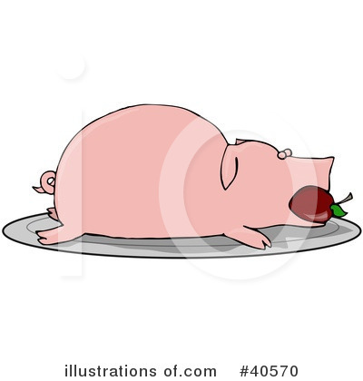 Roasted Pig Clipart #40570 by djart