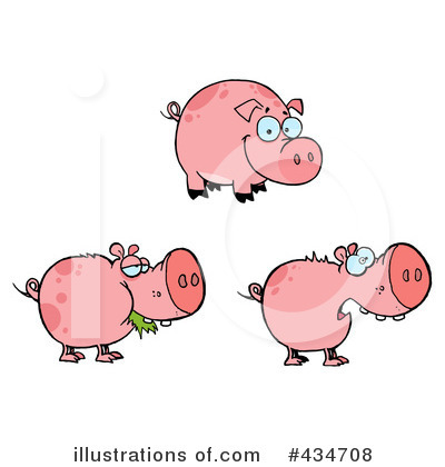 Royalty-Free (RF) Pig Clipart Illustration by Hit Toon - Stock Sample #434708
