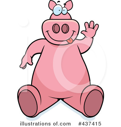 Royalty-Free (RF) Pig Clipart Illustration by Cory Thoman - Stock Sample #437415