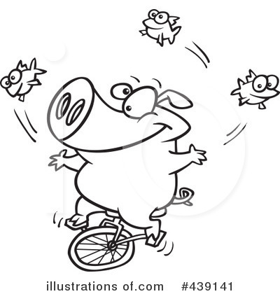 Royalty-Free (RF) Pig Clipart Illustration by toonaday - Stock Sample #439141