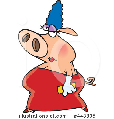 Royalty-Free (RF) Pig Clipart Illustration by toonaday - Stock Sample #443895