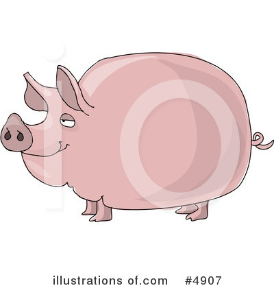 Royalty-Free (RF) Pig Clipart Illustration by djart - Stock Sample #4907