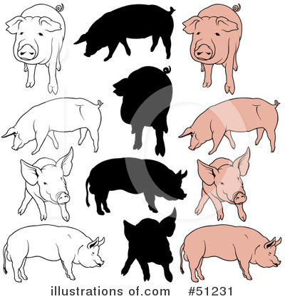 Royalty-Free (RF) Pig Clipart Illustration by dero - Stock Sample #51231