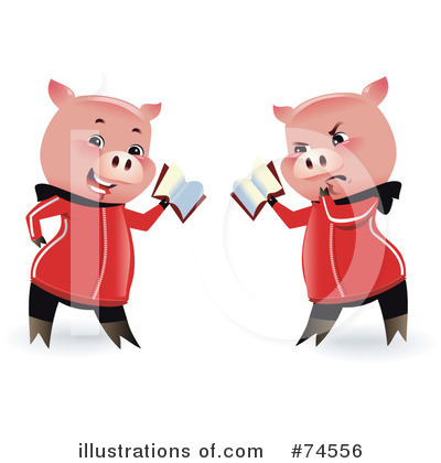 Royalty-Free (RF) Pig Clipart Illustration by Monica - Stock Sample #74556