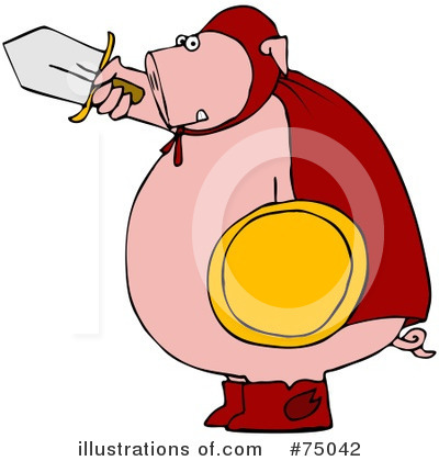 Royalty-Free (RF) Pig Clipart Illustration by djart - Stock Sample #75042