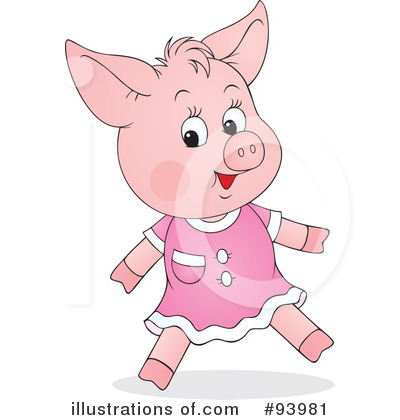 Royalty-Free (RF) Pig Clipart Illustration by Alex Bannykh - Stock Sample #93981
