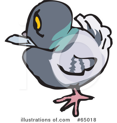 Royalty-Free (RF) Pigeon Clipart Illustration by Dennis Holmes Designs - Stock Sample #65018