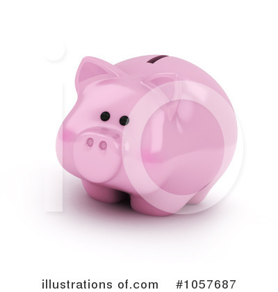 Royalty-Free (RF) Piggy Bank Clipart Illustration by BNP Design Studio - Stock Sample #1057687