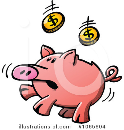 Piggy Bank Clipart #1065604 by Zooco