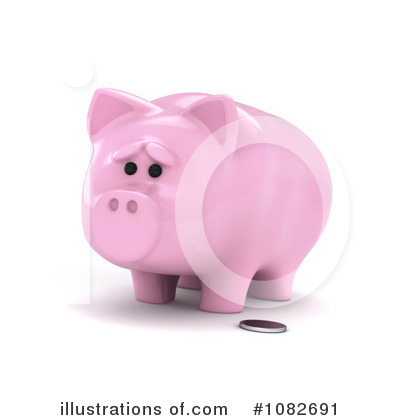 Royalty-Free (RF) Piggy Bank Clipart Illustration by BNP Design Studio - Stock Sample #1082691