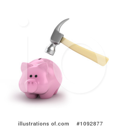 Royalty-Free (RF) Piggy Bank Clipart Illustration by BNP Design Studio - Stock Sample #1092877
