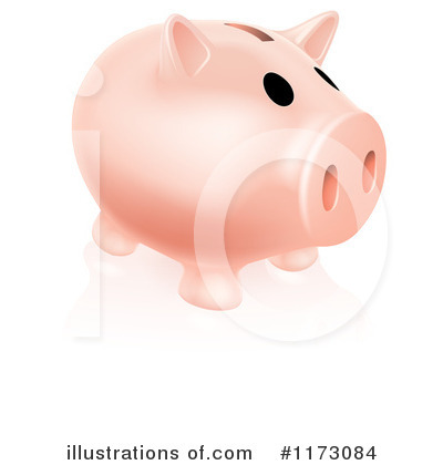 Royalty-Free (RF) Piggy Bank Clipart Illustration by AtStockIllustration - Stock Sample #1173084