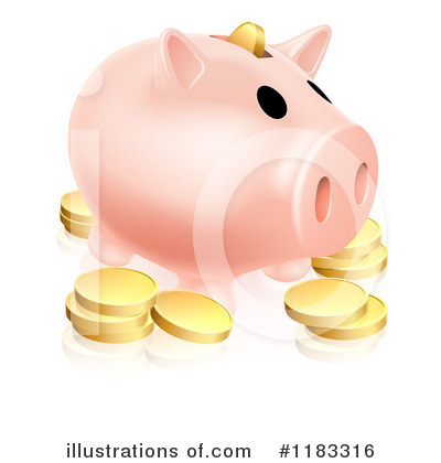 Piggy Bank Clipart #1183316 by AtStockIllustration