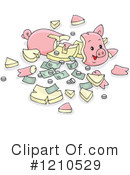 Piggy Bank Clipart #1210529 by Alex Bannykh
