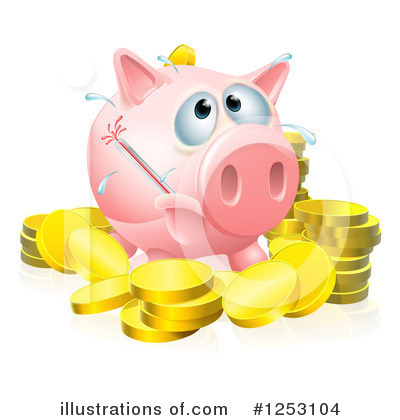 Piggy Bank Clipart #1253104 by AtStockIllustration