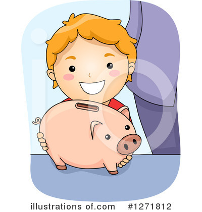 Royalty-Free (RF) Piggy Bank Clipart Illustration by BNP Design Studio - Stock Sample #1271812