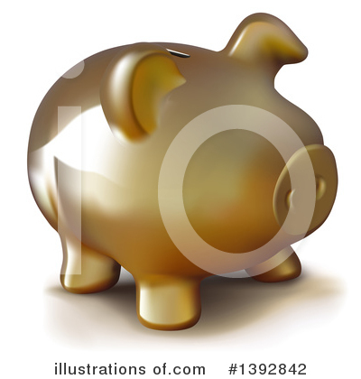 Piggy Bank Clipart #1392842 by dero