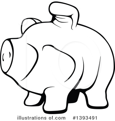 Royalty-Free (RF) Piggy Bank Clipart Illustration by dero - Stock Sample #1393491
