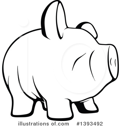 Royalty-Free (RF) Piggy Bank Clipart Illustration by dero - Stock Sample #1393492