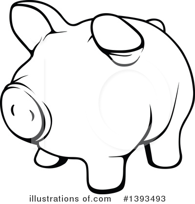 Royalty-Free (RF) Piggy Bank Clipart Illustration by dero - Stock Sample #1393493