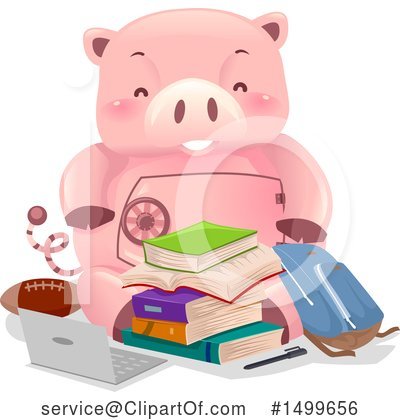 Royalty-Free (RF) Piggy Bank Clipart Illustration by BNP Design Studio - Stock Sample #1499656