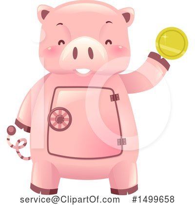 Royalty-Free (RF) Piggy Bank Clipart Illustration by BNP Design Studio - Stock Sample #1499658