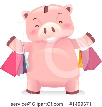 Royalty-Free (RF) Piggy Bank Clipart Illustration by BNP Design Studio - Stock Sample #1499671