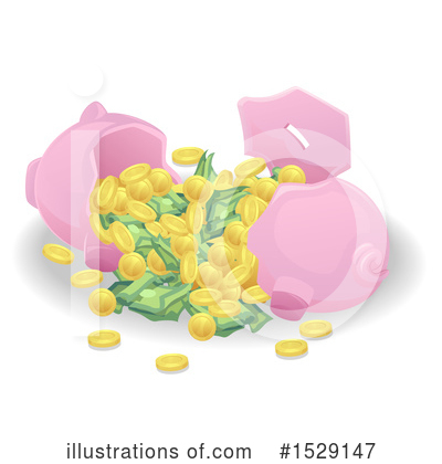Royalty-Free (RF) Piggy Bank Clipart Illustration by BNP Design Studio - Stock Sample #1529147