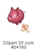 Piggy Bank Clipart #24783 by KJ Pargeter
