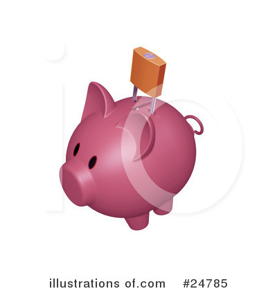 Royalty-Free (RF) Piggy Bank Clipart Illustration by KJ Pargeter - Stock Sample #24785