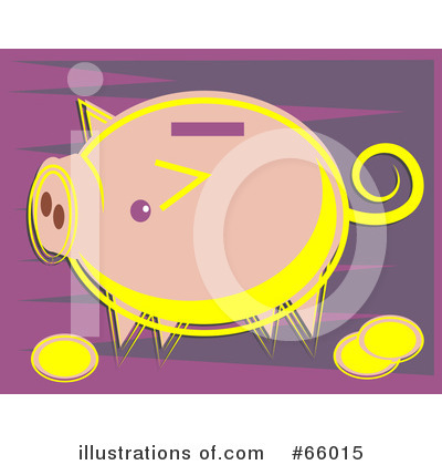 Royalty-Free (RF) Piggy Bank Clipart Illustration by Prawny - Stock Sample #66015