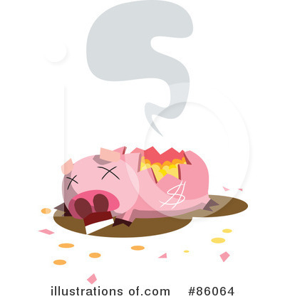 Royalty-Free (RF) Piggy Bank Clipart Illustration by mayawizard101 - Stock Sample #86064