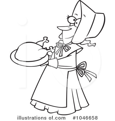 Royalty-Free (RF) Pilgrim Clipart Illustration by toonaday - Stock Sample #1046658