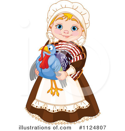 Royalty-Free (RF) Pilgrim Clipart Illustration by Pushkin - Stock Sample #1124807