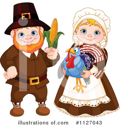 Royalty-Free (RF) Pilgrim Clipart Illustration by Pushkin - Stock Sample #1127043