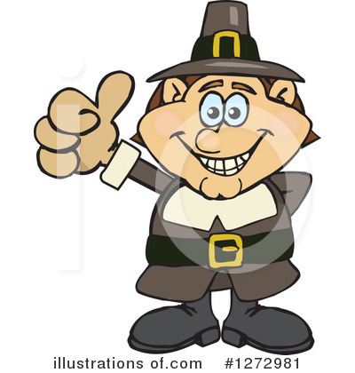 Royalty-Free (RF) Pilgrim Clipart Illustration by Dennis Holmes Designs - Stock Sample #1272981