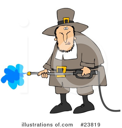 Royalty-Free (RF) Pilgrim Clipart Illustration by djart - Stock Sample #23819