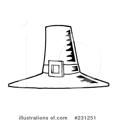 Royalty-Free (RF) Pilgrim Hat Clipart Illustration by Hit Toon - Stock Sample #231251
